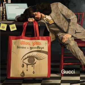 Gucci Ophidia Shopping Tote Maxi Elton John Bag Red preowned